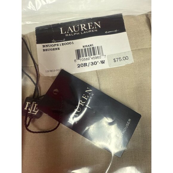 NEW Ralph Lauren Boy's Suit Pants Khaki Beugene Black Label Linen Size 20 30" - Picture 9 of 9